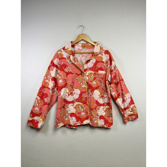 BedHead Women's Pajama Set Floral Cloud Print Long Sleeve Pants Lounge Large - Picture 2 of 10